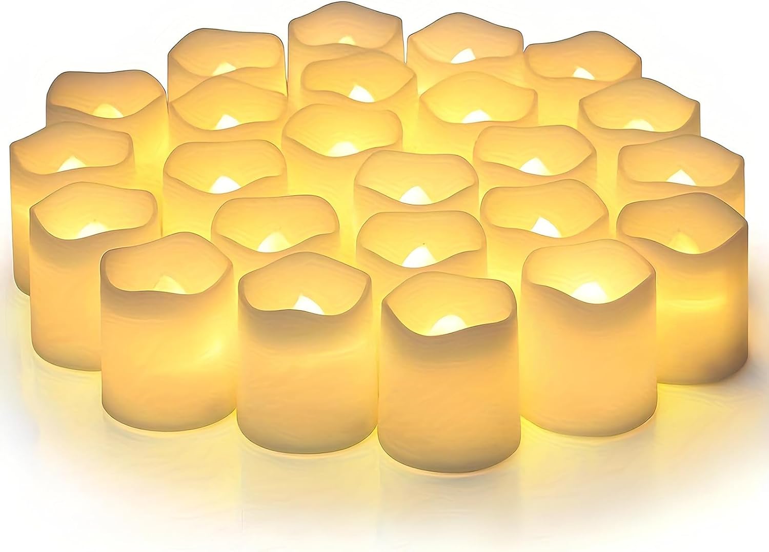 Set van 24 LED Waxinelichtjes – Flikkerende Vlamloze Theelichtjes voor Sfeervolle Decoratie - Afbeelding 3