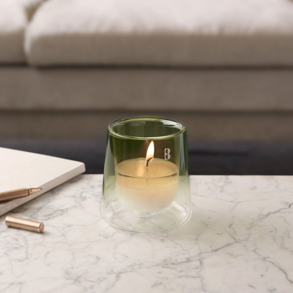 Bolsius CleanLight Starterkit Groen – Navulbare Geurkaars met Glazen Houder en 8 Geurende Refills – Tot 216 Branduren - Afbeelding 2