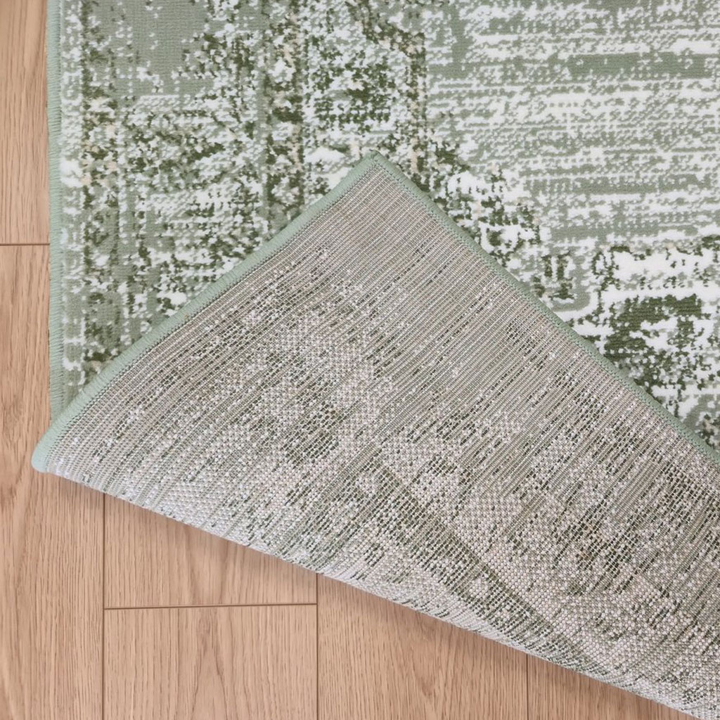 Flycarpets Antico Vintage Vloerkleed Mintgroen 140x200 cm – Laagpolig Klassiek Tapijt - Afbeelding 2