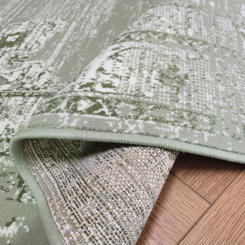 Flycarpets Antico Vintage Vloerkleed Mintgroen 140x200 cm – Laagpolig Klassiek Tapijt - Afbeelding 4