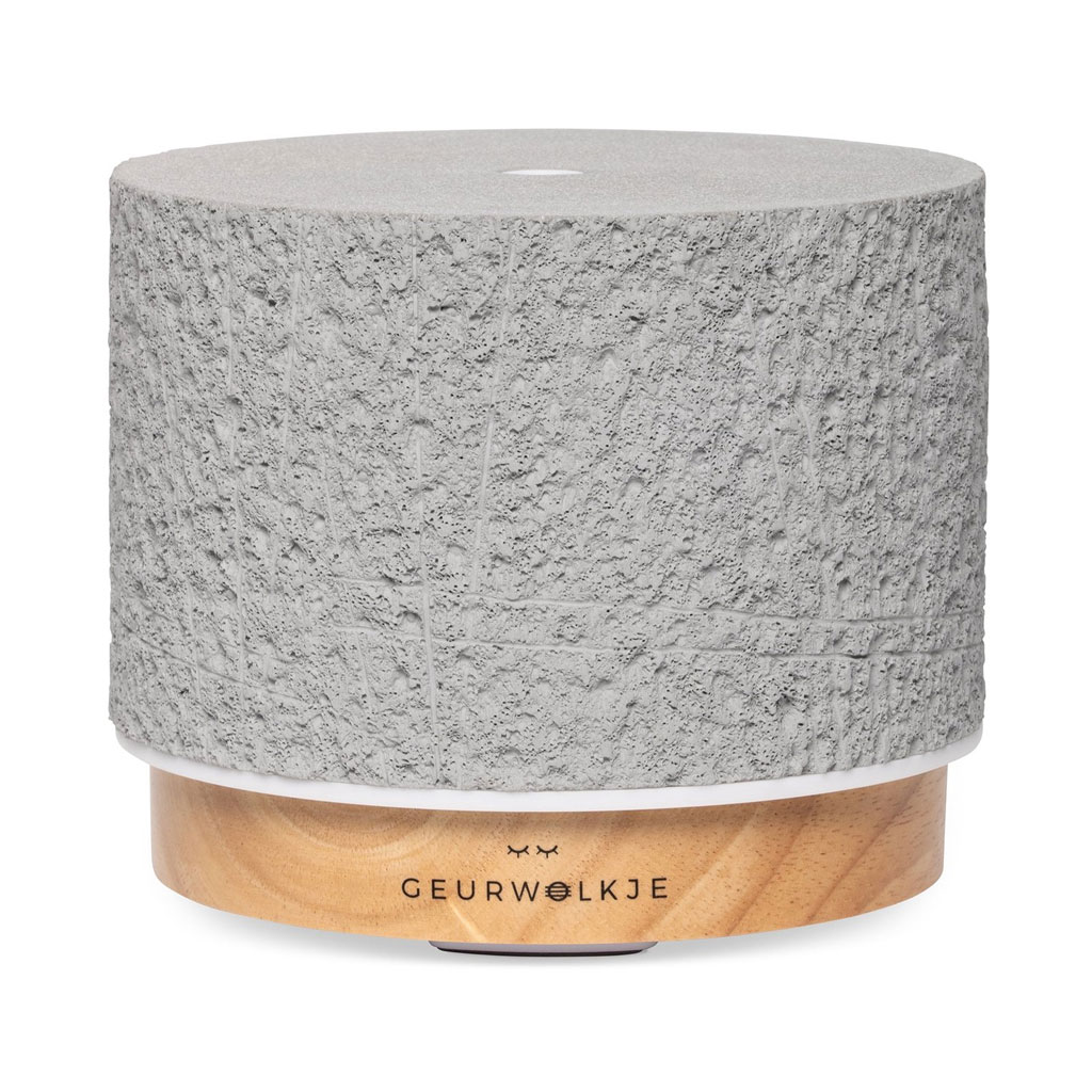 Geurwolkje Satori Vulcano Grey Aroma Diffuser – Ultrasone Geurverspreider van Steencomposiet, 200 ml