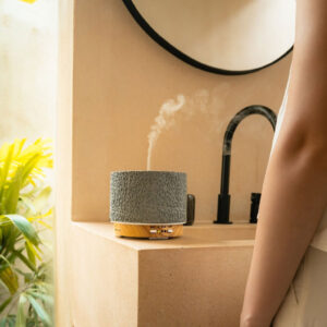 Geurwolkje Satori Vulcano Grey Aroma Diffuser – Ultrasone Geurverspreider van Steencomposiet, 200 ml - Afbeelding 2
