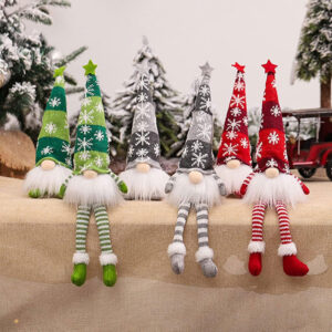Kerstkabouters – 2x Handgemaakte Scandinavische Kerstdecoratie met Pluche Muts en Baard en Licht - Afbeelding 6