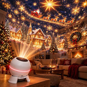Magische Kerst Projector & Nachtlamp – USB & Batterij – Dynamische Projectie – Binnenshuis