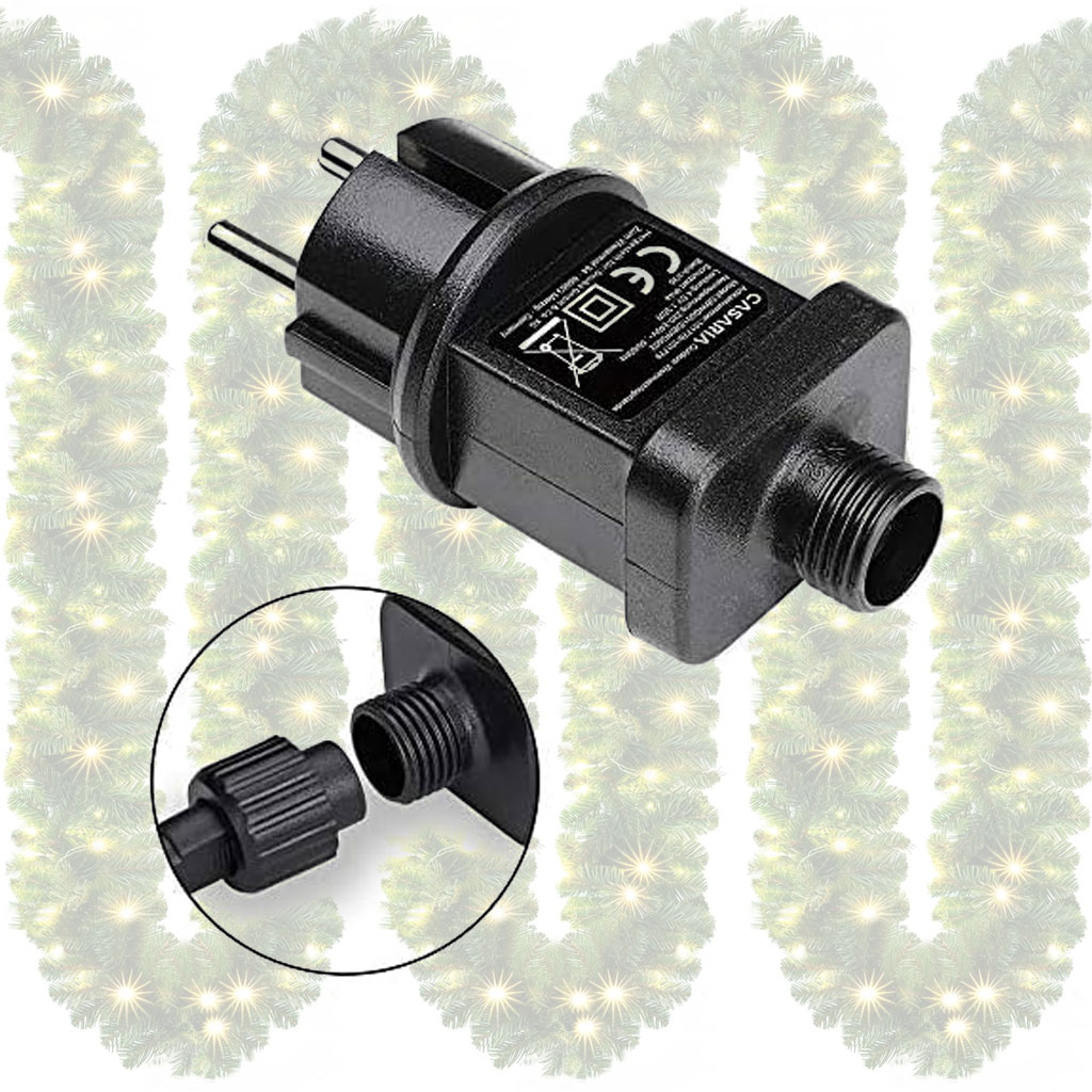 Kerstguirlande met Verlichting 5 Meter – 100 Warmwitte LED's, IP44 voor Binnen en Buiten - Afbeelding 5
