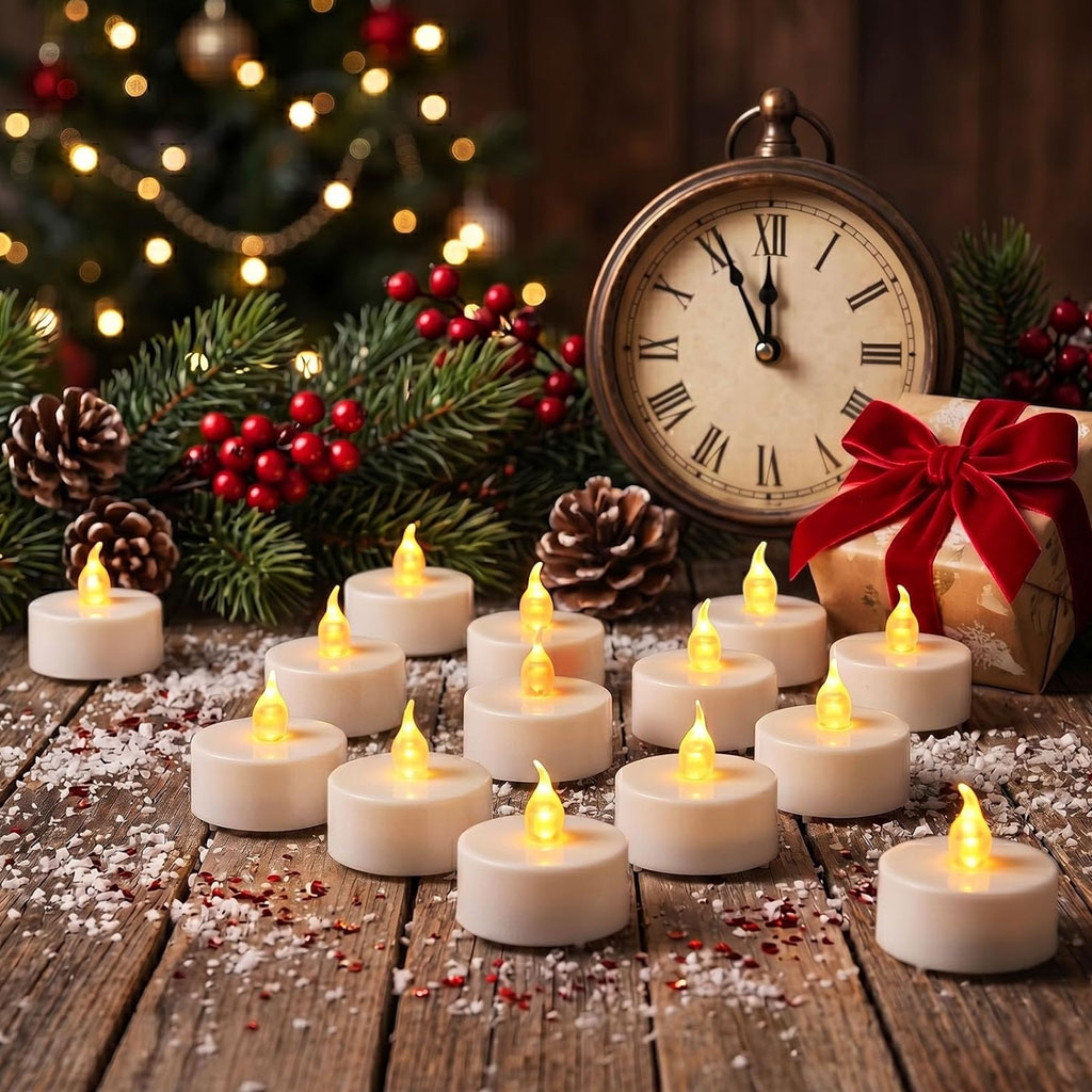 LED-theelichtjes met Timer en Afstandsbediening – 12 Stuks - Afbeelding 2