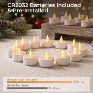 LED-theelichtjes met Timer en Afstandsbediening – 12 Stuks - Afbeelding 3