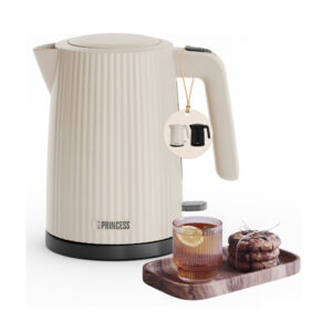 Princess Wave 142337 Retro Waterkoker Beige 1,7 Liter – 2200W, BPA-vrij en 360° Draaibaar
