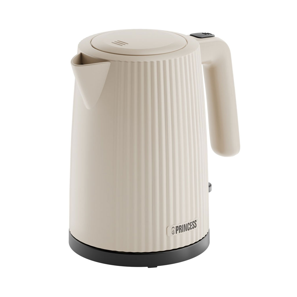 Princess Wave 142337 Retro Waterkoker Beige 1,7 Liter – 2200W, BPA-vrij en 360° Draaibaar - Afbeelding 2
