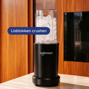 Safecourt Kitchen Power Blender 1000W Zwart – Smoothie Maker met 700 ml Beker, Extra Beker, IJscrusher en Pulsfunctie - Afbeelding 9