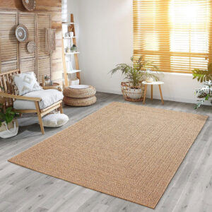 The Carpet Kansas Binnen- en Buitenkleed Naturel 160×230 cm – Jute-Look, Weer- en UV-bestendig - Afbeelding 2